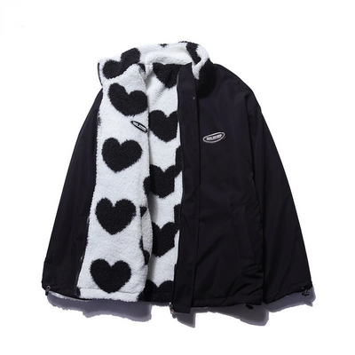 CozyHeart™ | Veste Réversible avec Motif Cœur